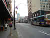 View of Pender in front of the hotel looking toward Gastown and China Town